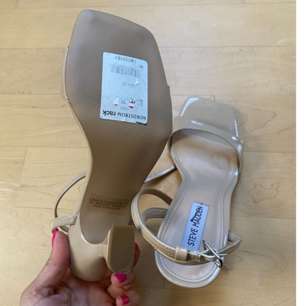 Steve Madden Bnwt "Lange" Flared Heel Open Toe Sa… - image 6